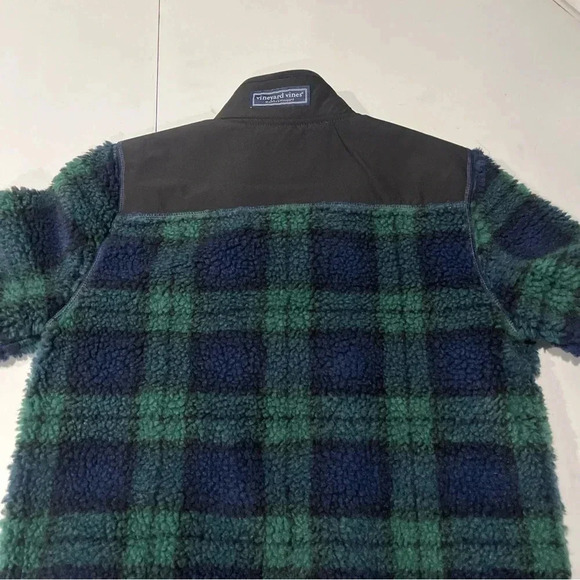 Vineyard vines High-Pile Fleece SuperShep Full-Zip Jacket holiday green‎ medium - Picture 7 of 9